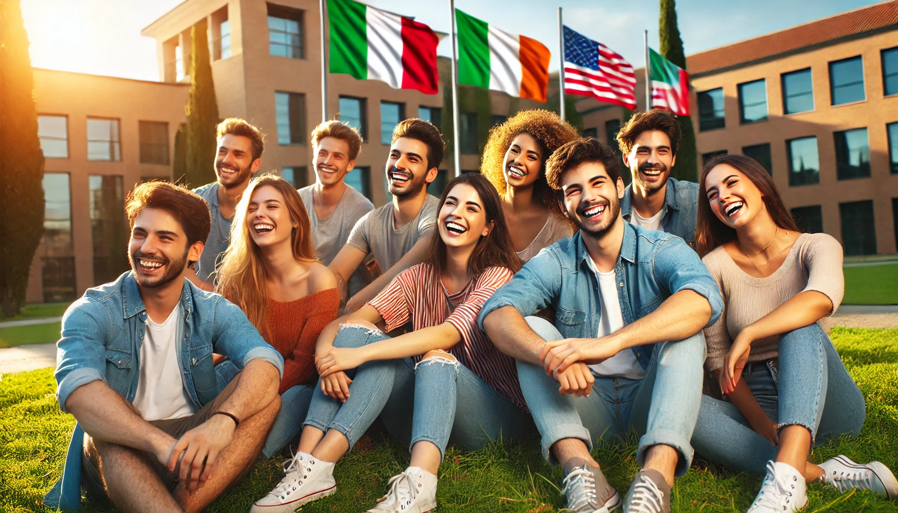 studenti italiani e americani college