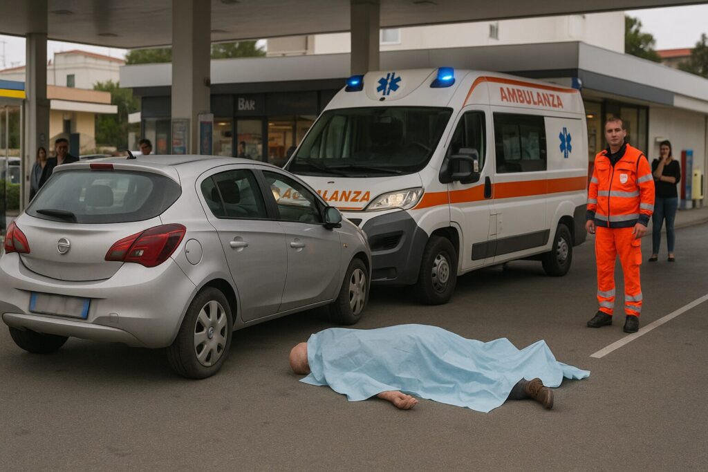 uomo muore area di servizio