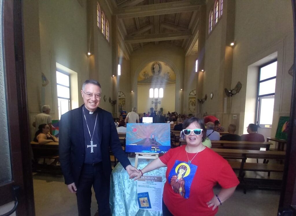 ALBERTA DITO CON L'ARCIVSCOVO DI MESSINA E LIPARI