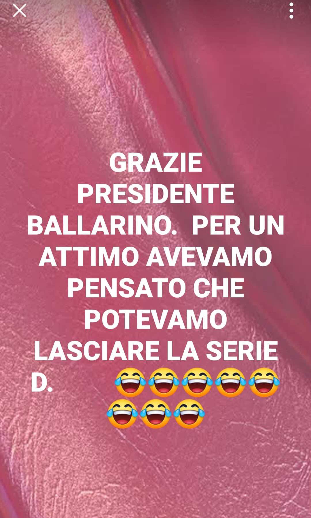Carminello messaggio a Ballarino