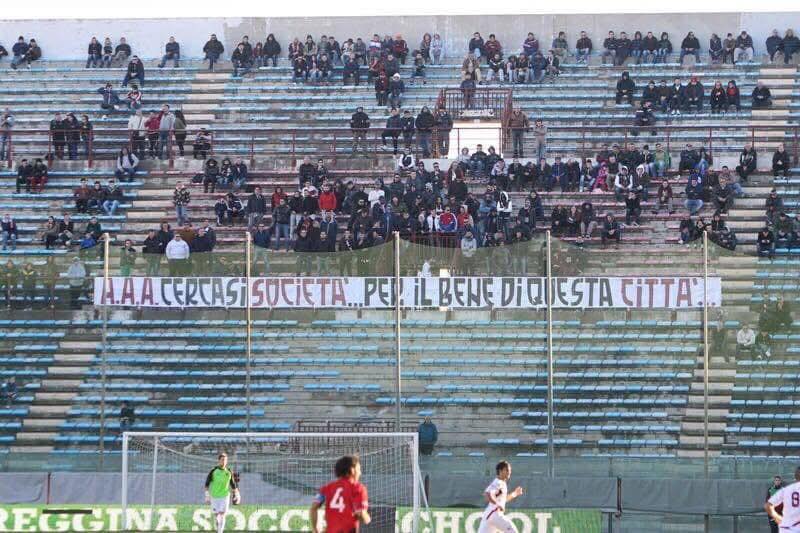 Contestazione tifosi della Reggina Lillo Foti