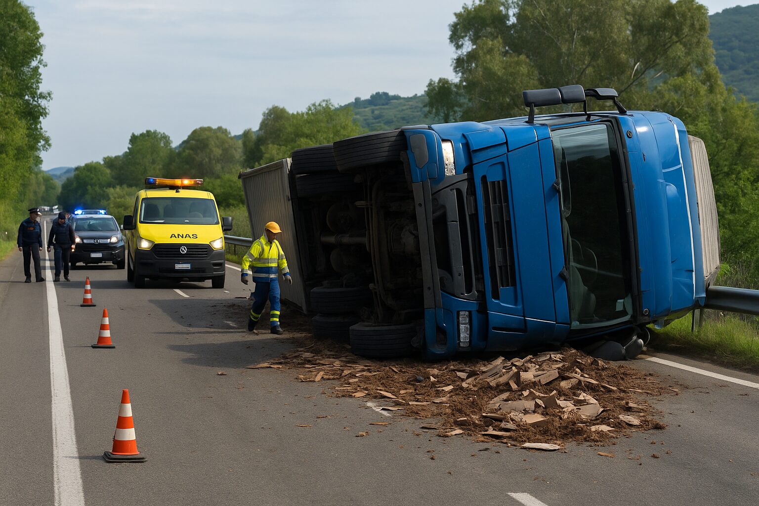 Camion ribaltato