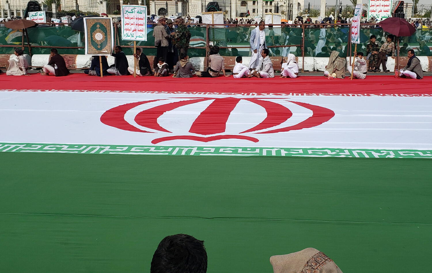 Houthis protest against Israeli airstrikes on Iran