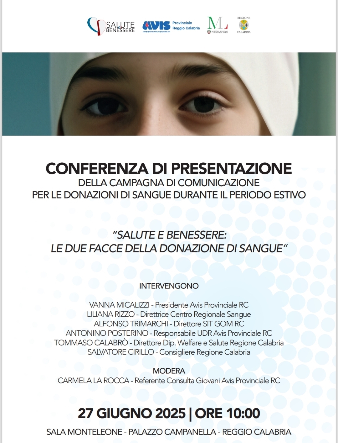 Locandina campagna estiva donazione sangue Avis