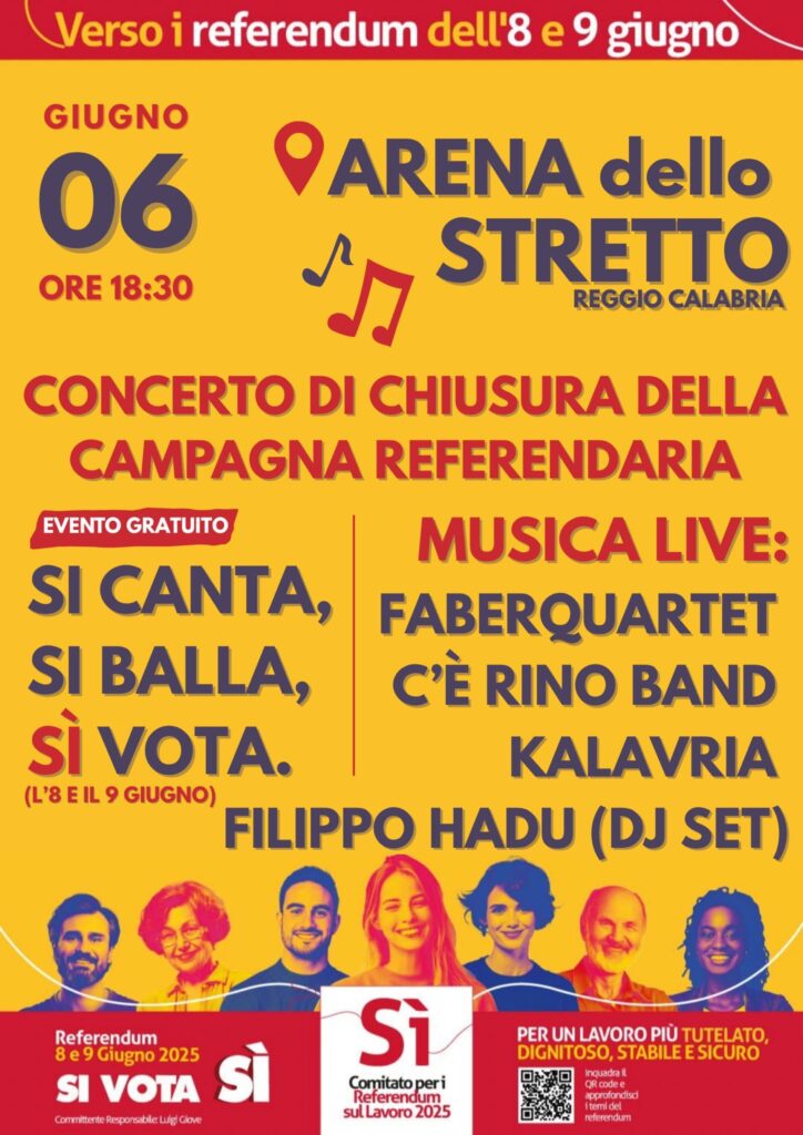 Locandina chiusura campagna referendaria