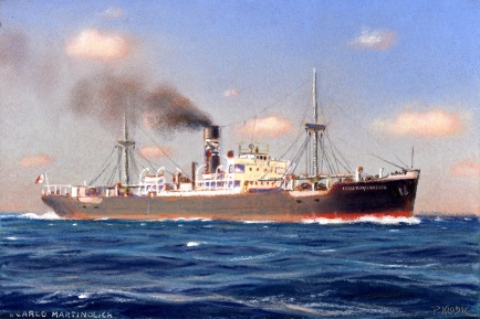 Piroscafo CARLO MARTINOLICH 1935-1941 (Archivio Eredi Ditta carlo MArtinolich e Figlio)
