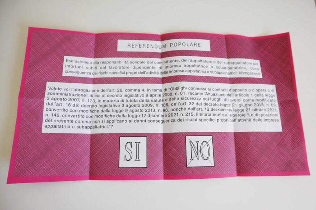 Referendum abrogativo Lavoro e Cittadinanza