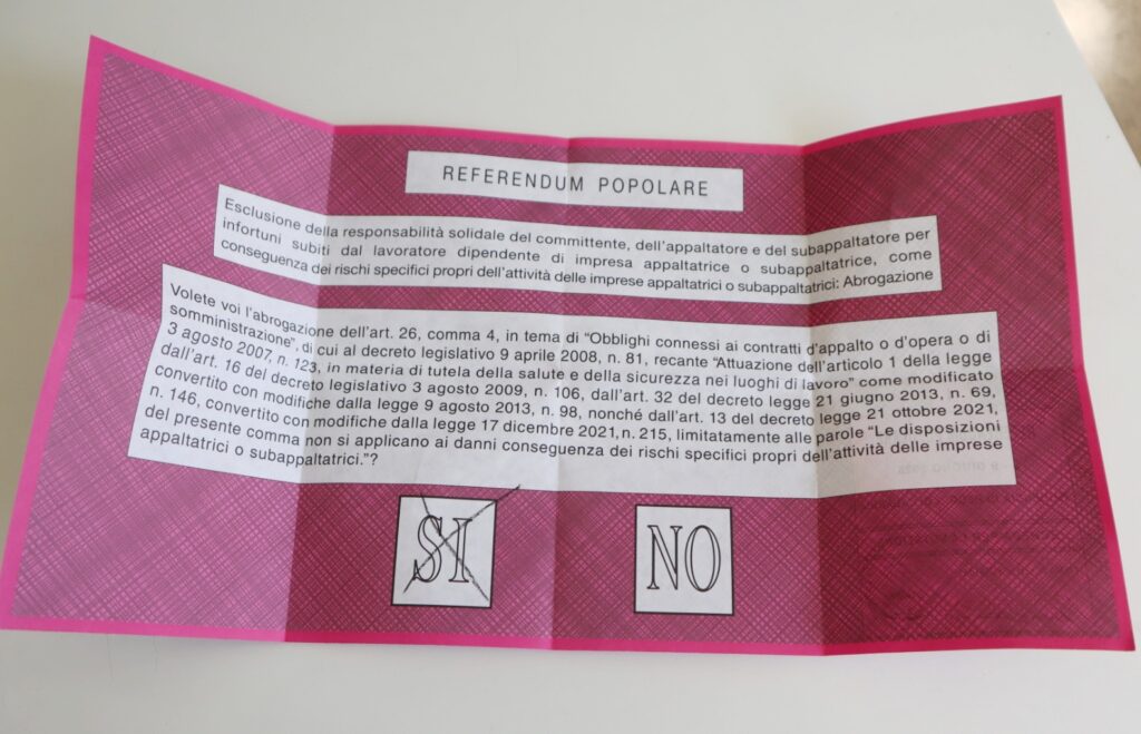 Referendum abrogativo Lavoro e Cittadinanza