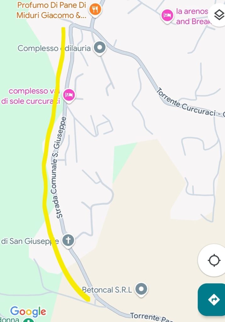Via San Giuseppe mappa