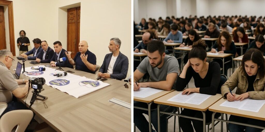 conferenza centrodestra sui concorsi pubblici