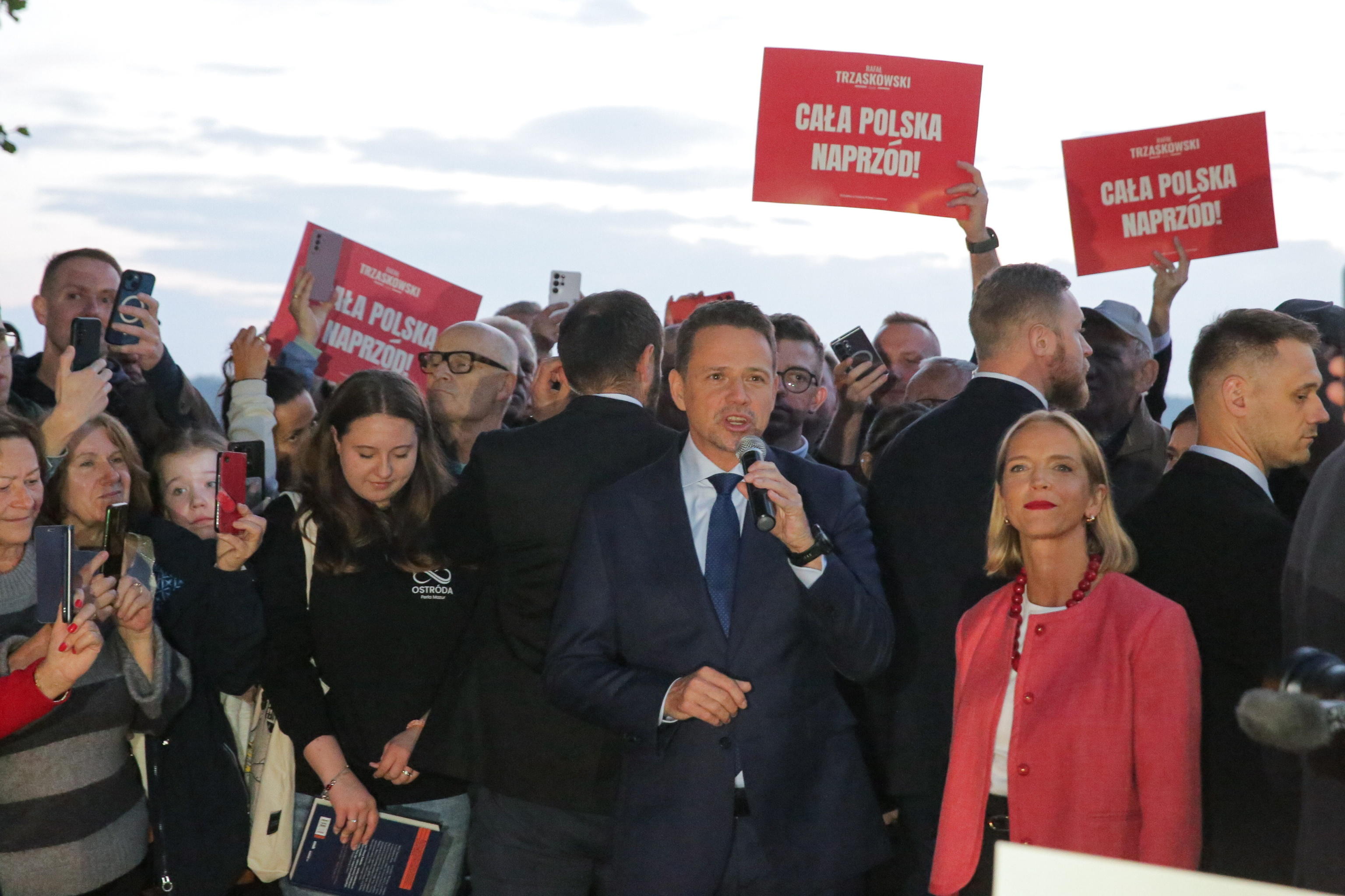 Candidate presidential elections Rafal Trzaskowskis campaigns in Ostroda