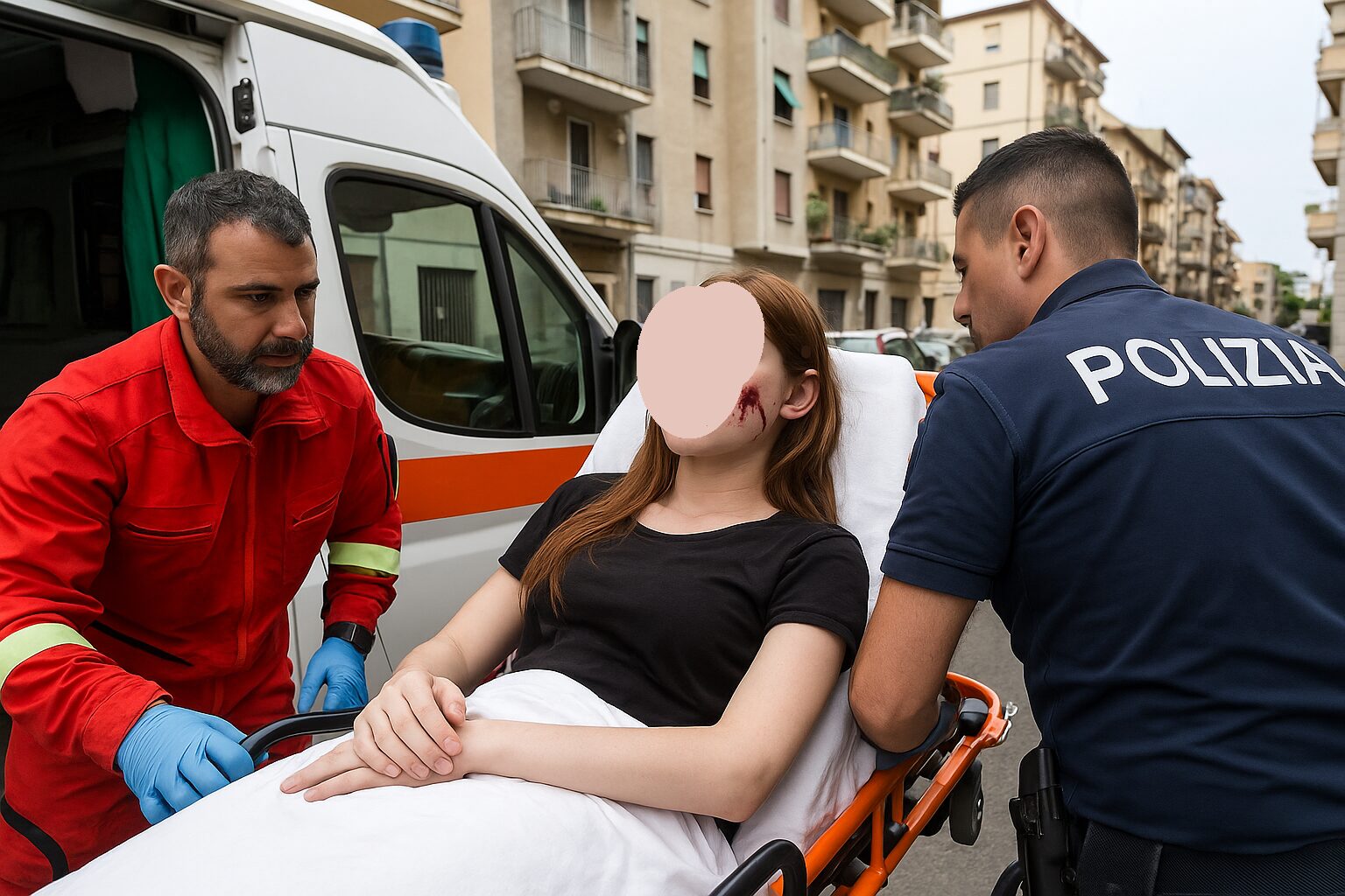 giovane ambulanza polizia