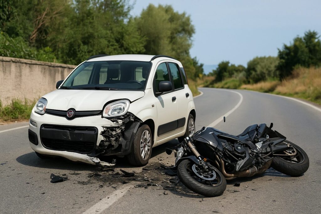 incidente moto auto
