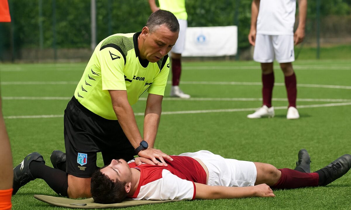 Poliziotto di Vibo salva la vita ad un calciatore colpito da malore