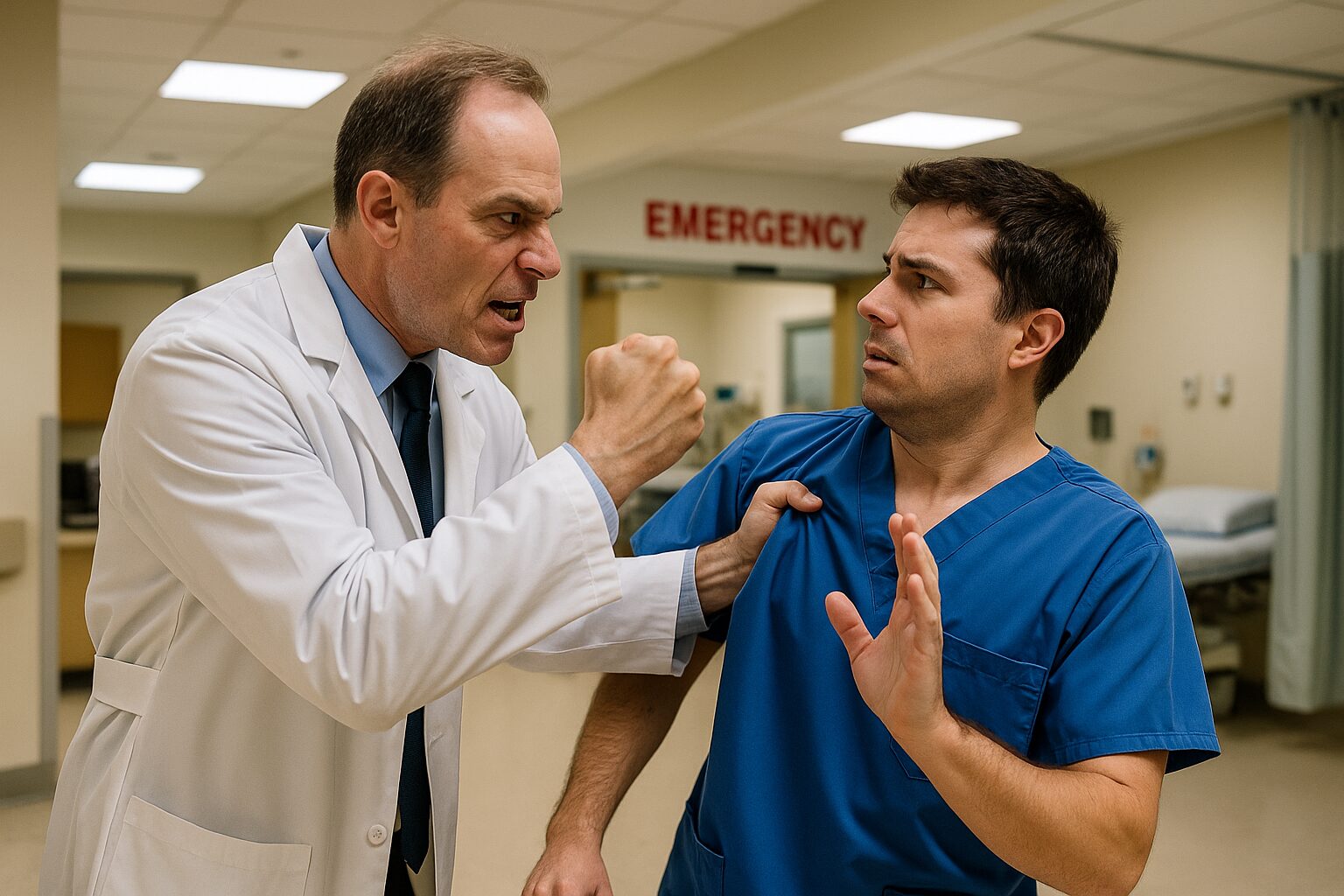 medico aggredisce infermiere