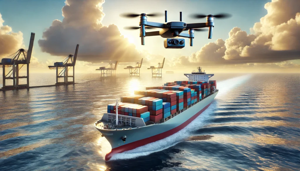 navi trasporto e drone