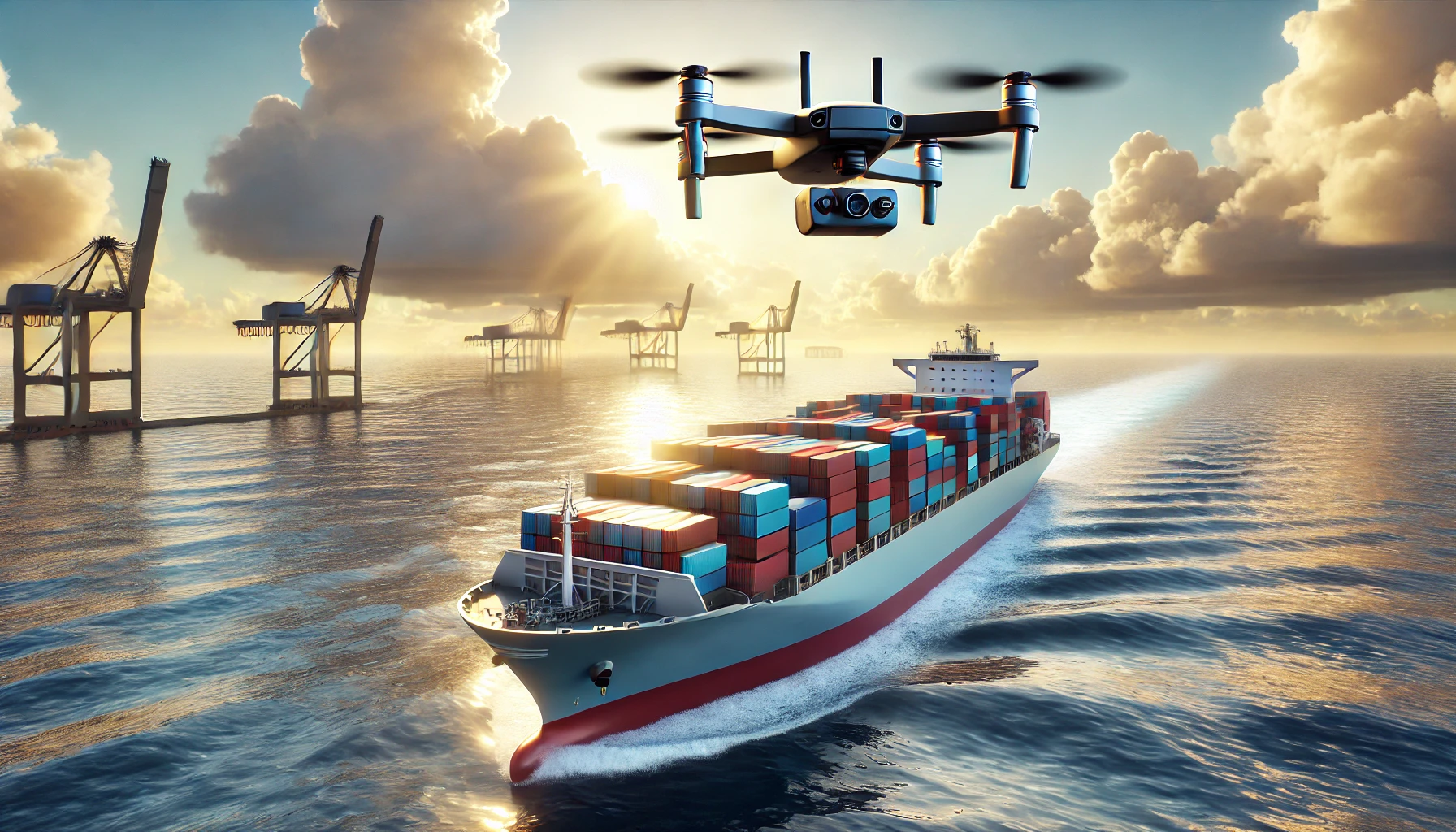 navi trasporto e drone