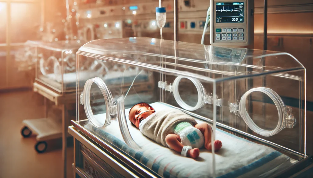 neonato ricoverato in ospedale