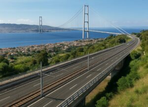ponte stretto e strade