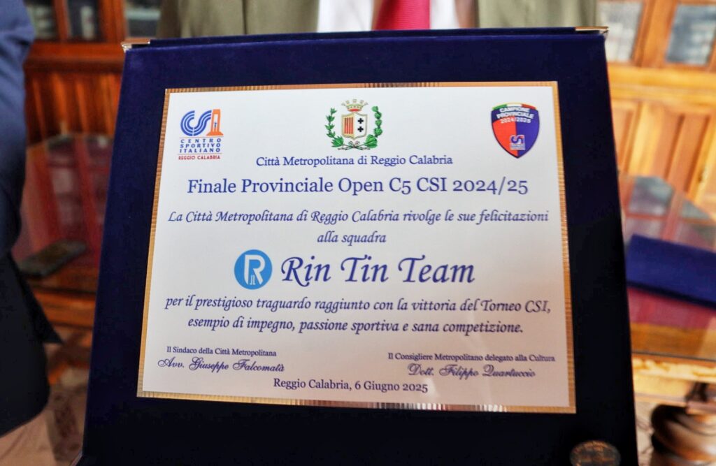 premiazione squadra rin tin team
