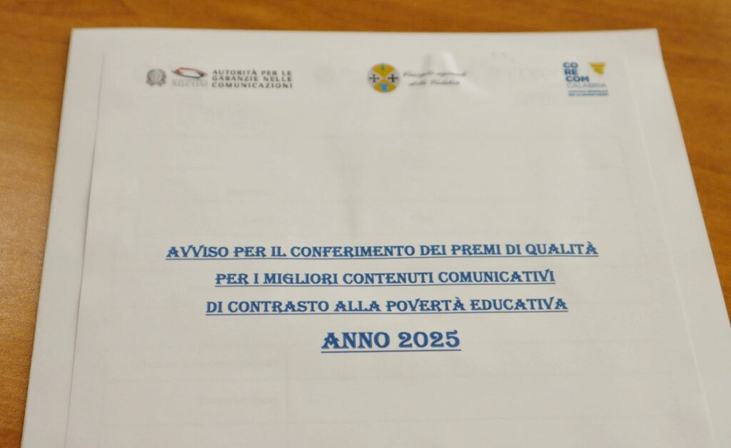 presentazione premio contro povertà educativa del corecom calabria