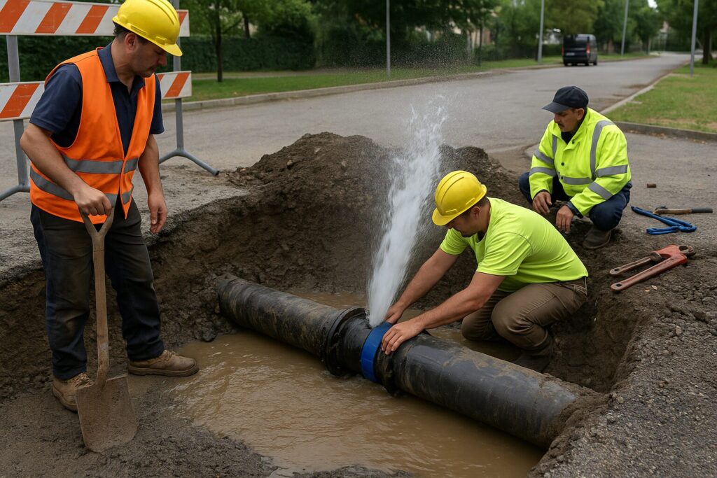 rottura condotta idrica