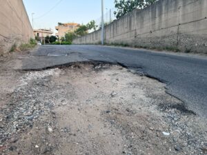 voragine contrada saracinello incrocio contrada morloquio