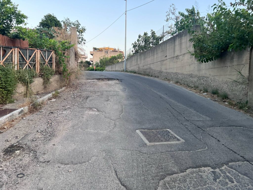 voragine contrada saracinello incrocio contrada morloquio