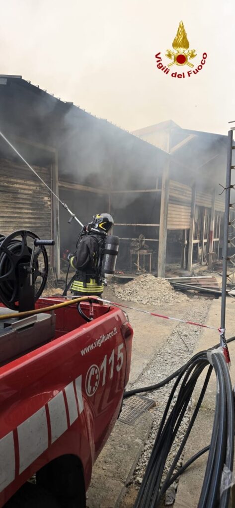 Incendio capannone