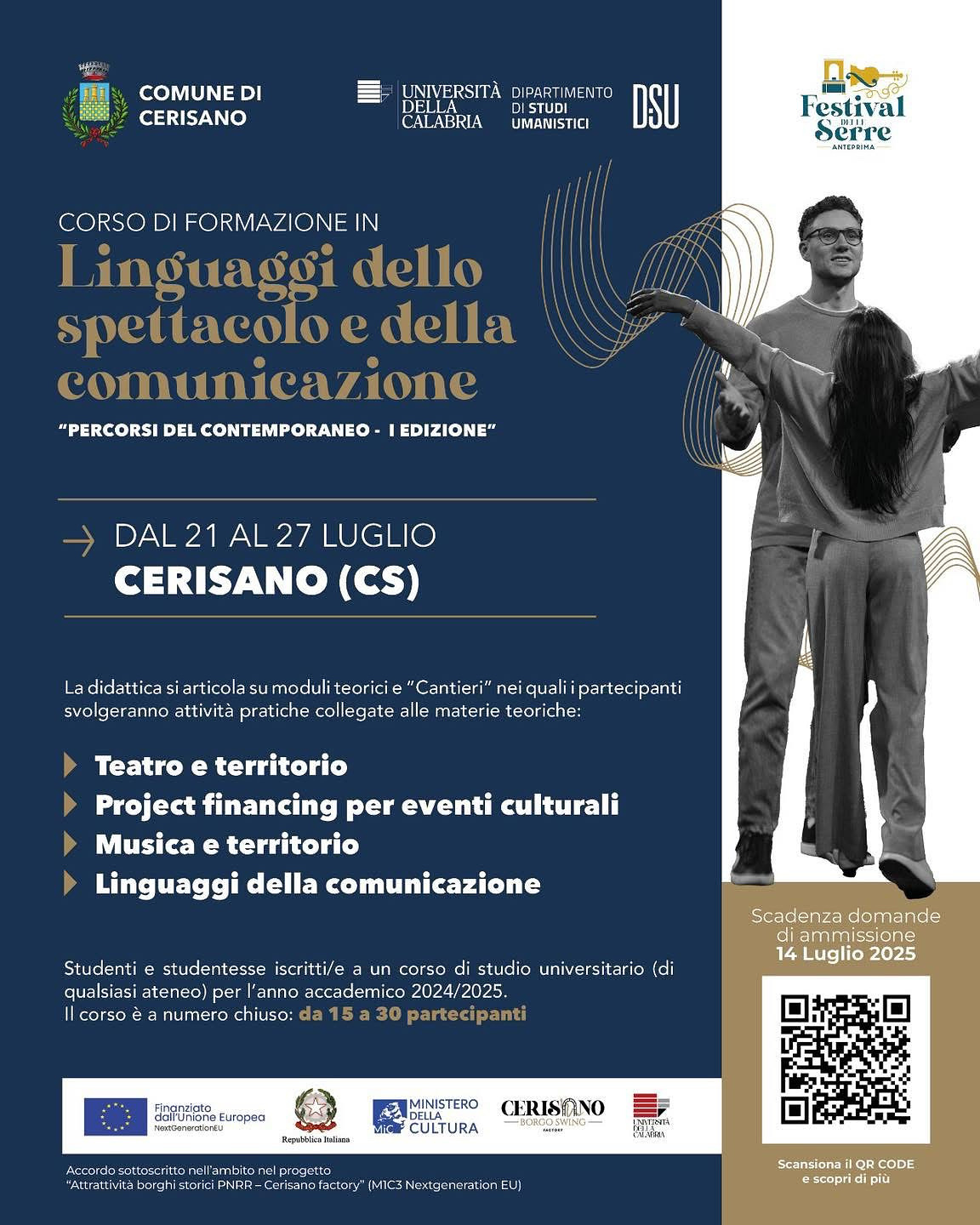 Cerisano corso Linguaggi dello spettacolo e della comunicazione