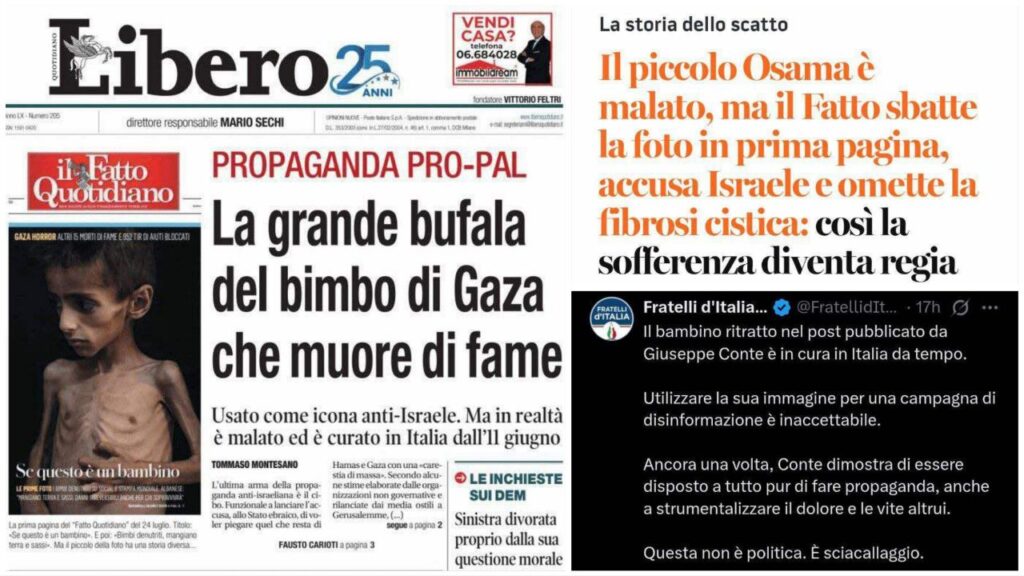 Disinformazione pro-Pal bambino Osama al-Raqab