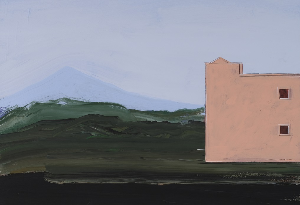 Filippo La Vaccara, Il consorzio, 2024, acrilico su carta, 35x50 cm