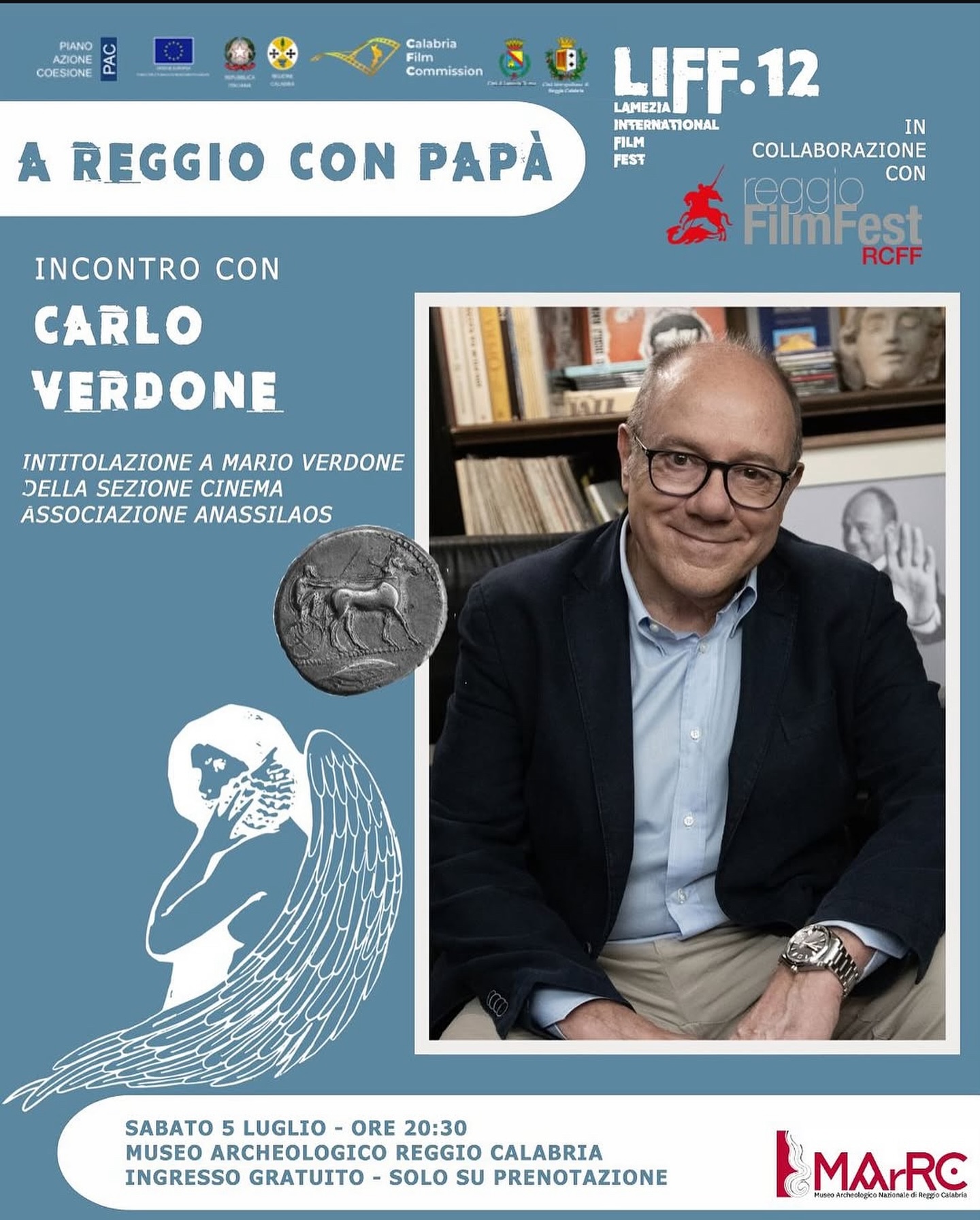 Locandina Carlo Verdone a Reggio Calabria