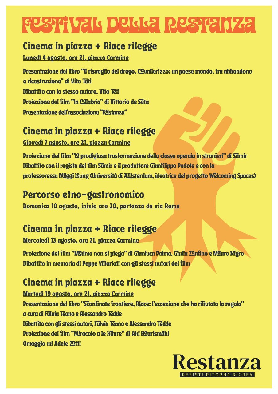Locandina Festival della Restanza