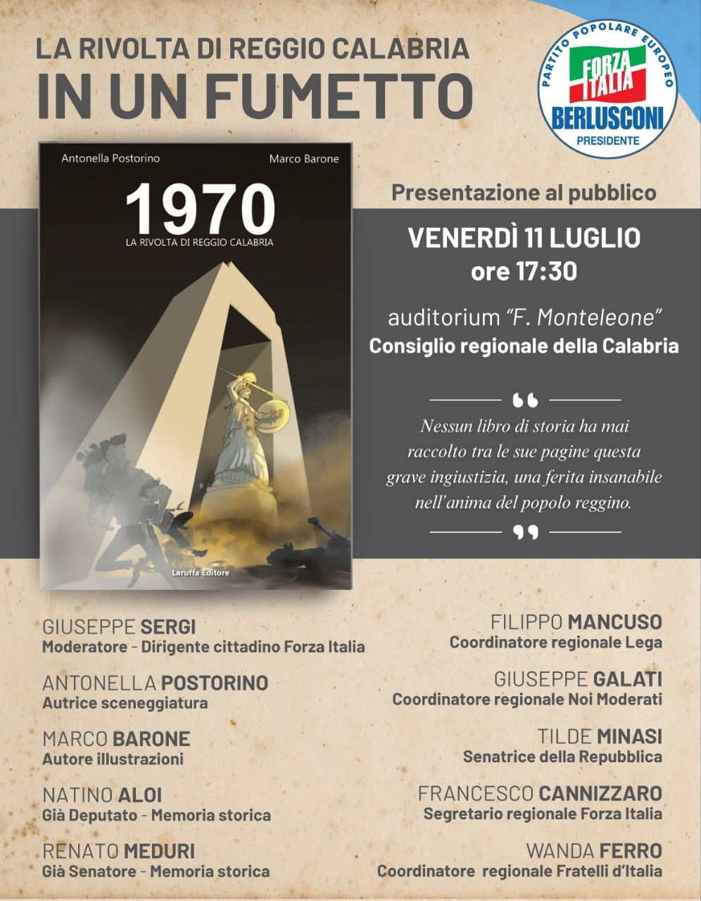 Locandina La Rivolta di Reggio Calabria fumetto