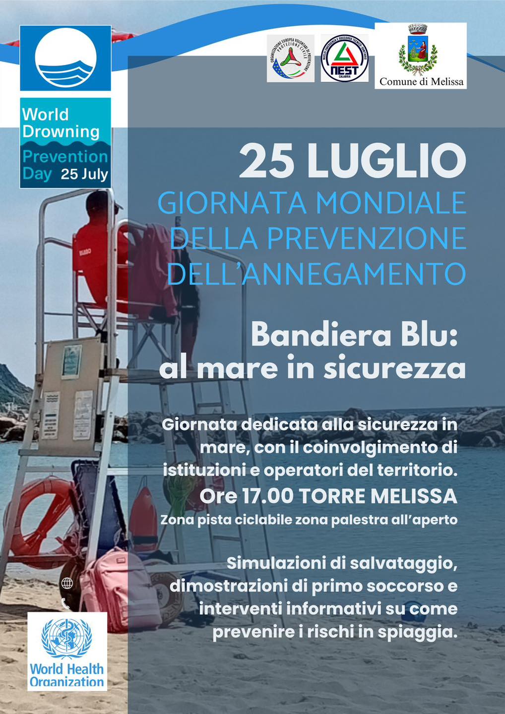 Melissa giornata prevenzione annegamento