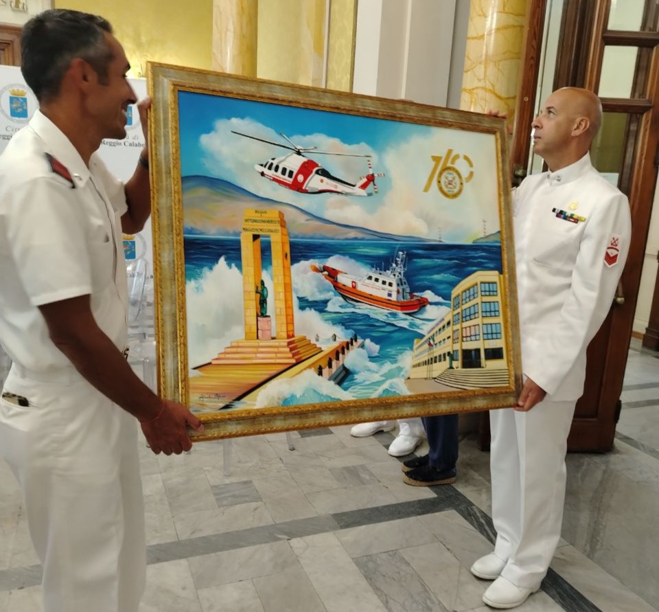 Quadro Raffaella Polifroni 160 anni Guardia Costiera