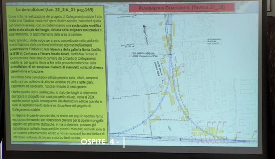 Slide presentazione collegamenti ferroviari e tavole commissione ponte
