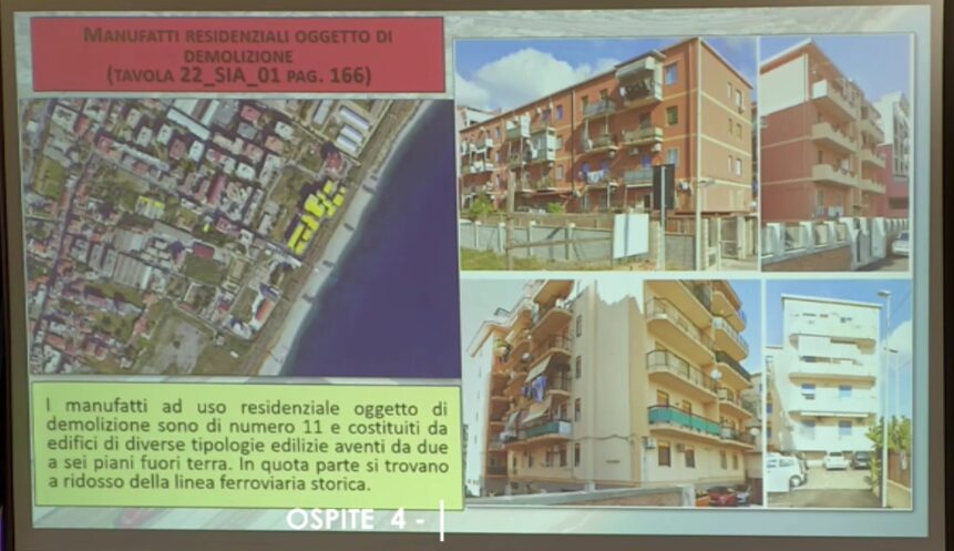 Slide presentazione collegamenti ferroviari e tavole commissione ponte