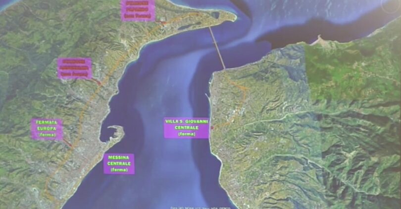 Slide presentazione collegamenti ferroviari e tavole commissione ponte