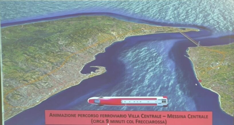Slide presentazione collegamenti ferroviari e tavole commissione ponte