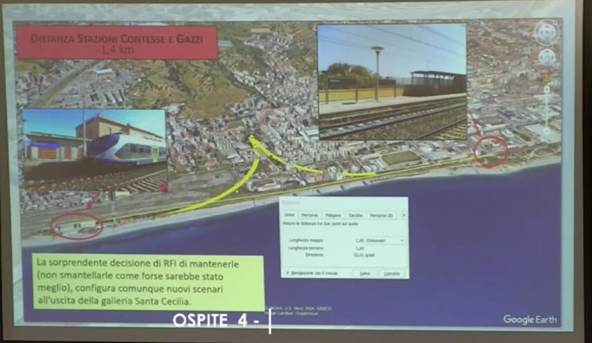 Slide presentazione collegamenti ferroviari e tavole commissione ponte