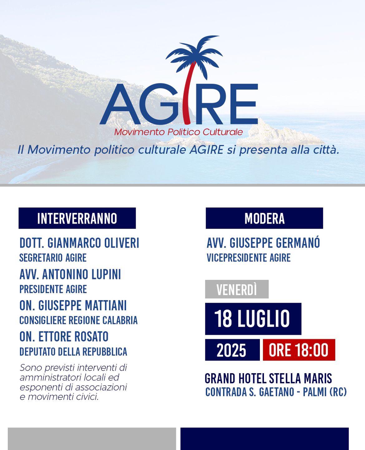 locandina evento agire