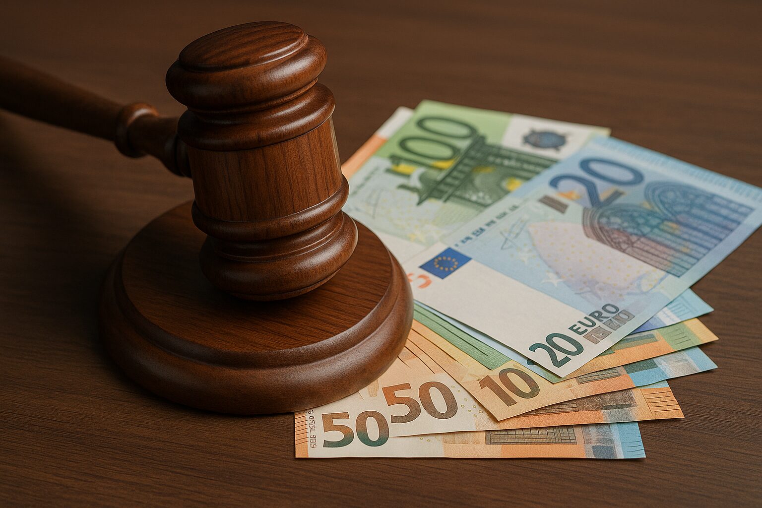 martelletto tribunale e soldi