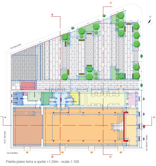 pianta progetto Teatro Grandinetti