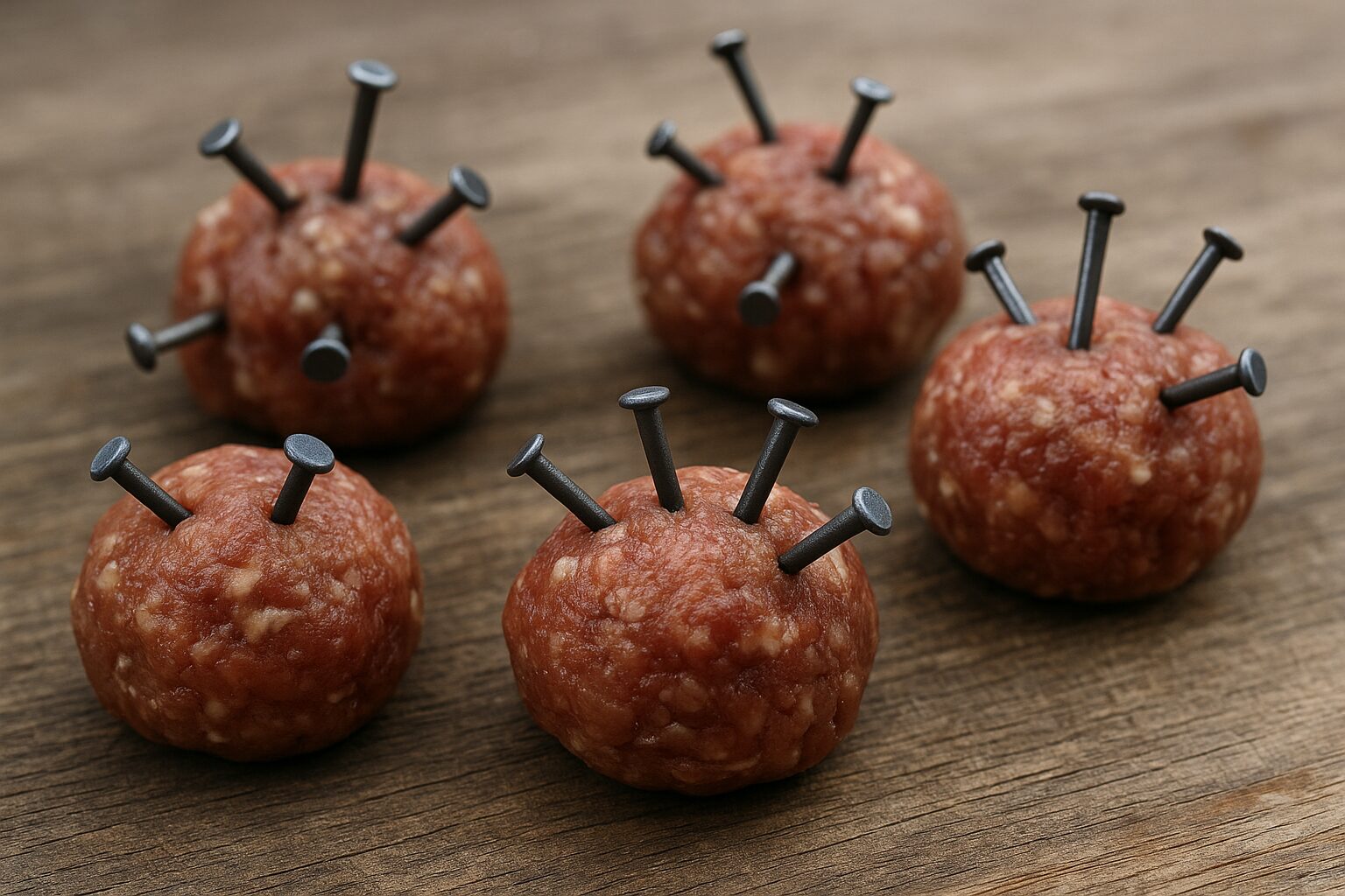 polpette con chiodi