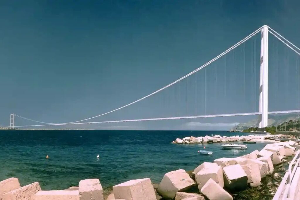 ponte sullo stretto rendering