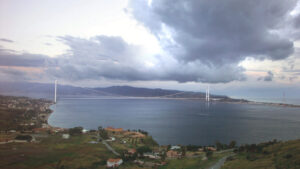 ponte sullo stretto rendering moderno