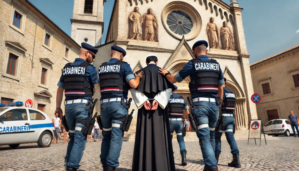 prete arrestato