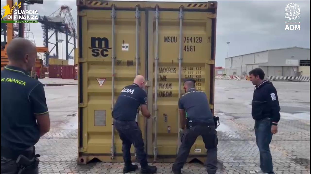 sequestro droga porto gioia tauro